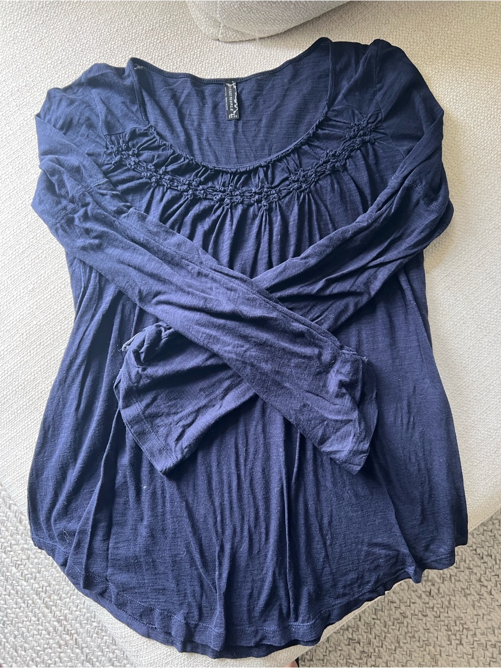 Free People - Blue Long sleeve Top - Size XS